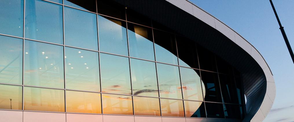 Facade of Helsinki airport.