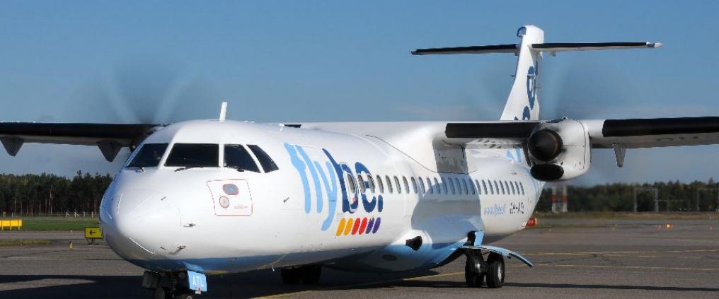 Flybe aircraft at airport.