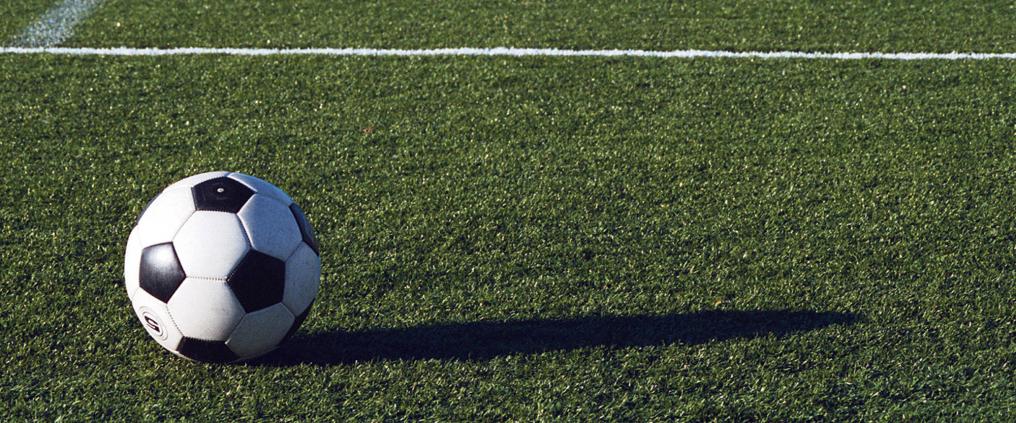 Football in a football field.