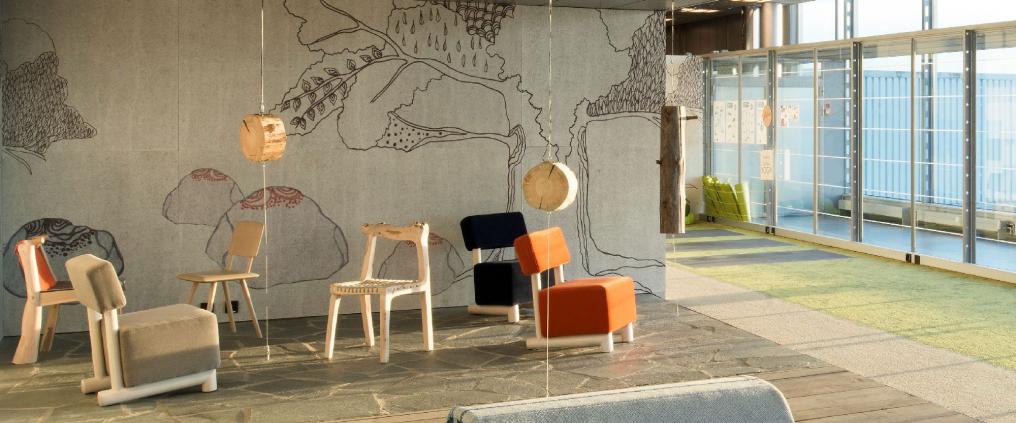 Interior of Kainuu Lounge at Helsinki airport.