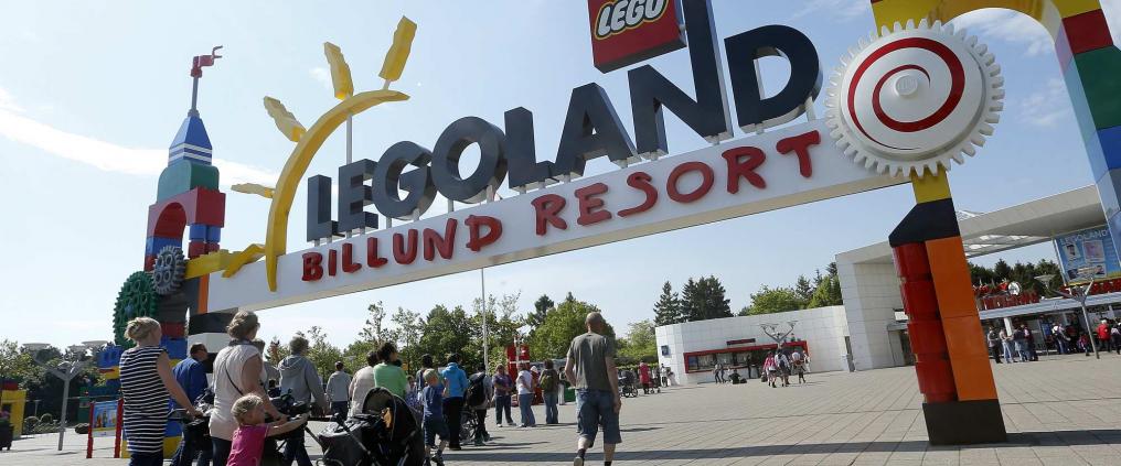 Legoland Billund resort:n sisäänkäynti.
