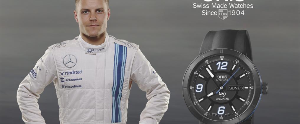 Valtteri Botas and Oris watch.