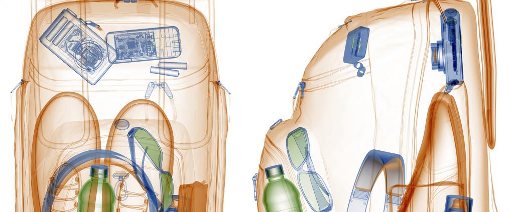 X-rays of luggage.
