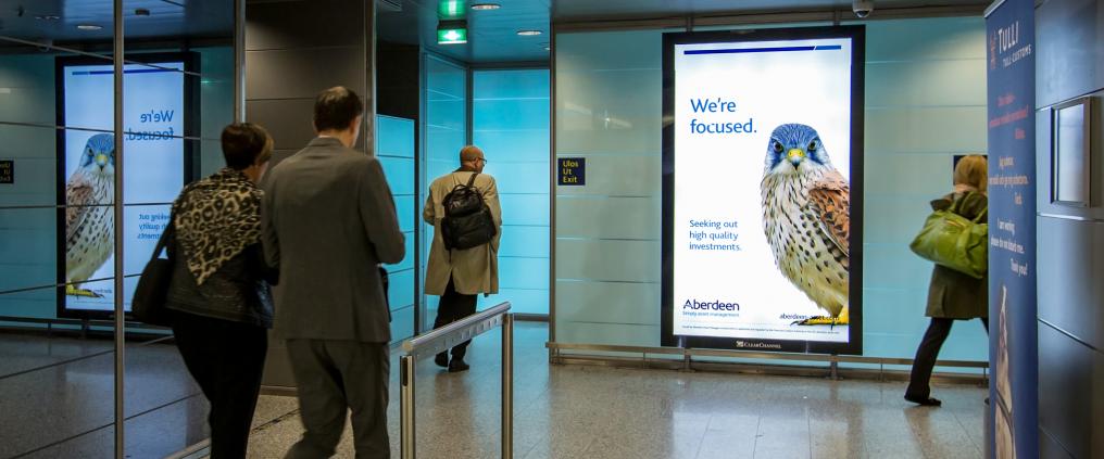 An advertisement at Helsinki Airport.