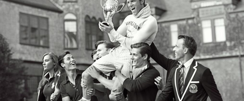 Ralph Lauren kampanjakuva miesmalleilla.