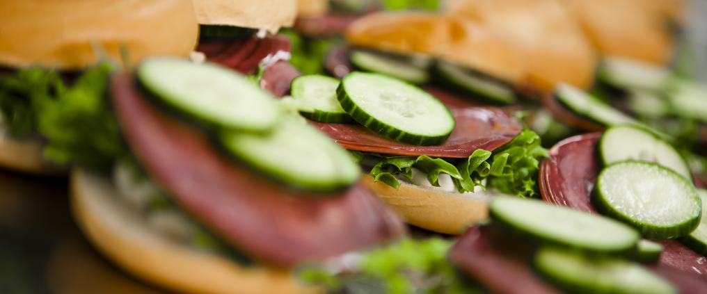 An image of filled bagels.