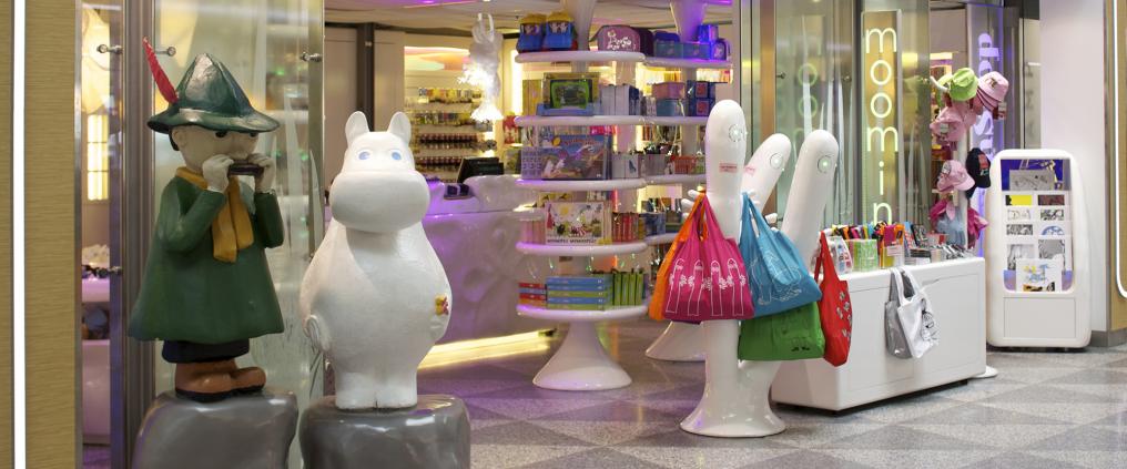 A front of a moomin shop.