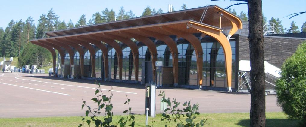 The terminal building of Jyvaskyla airport.