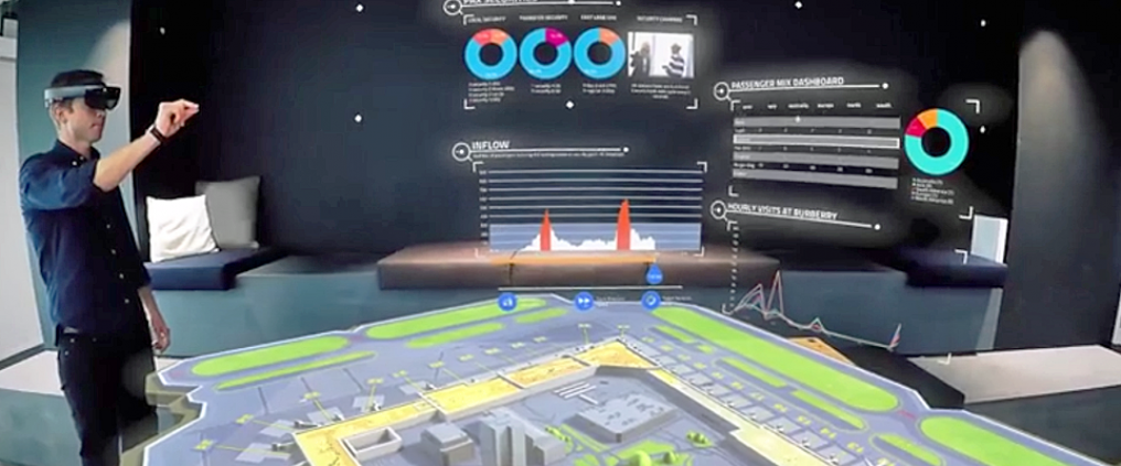 Mies käyttää AR-laseja.