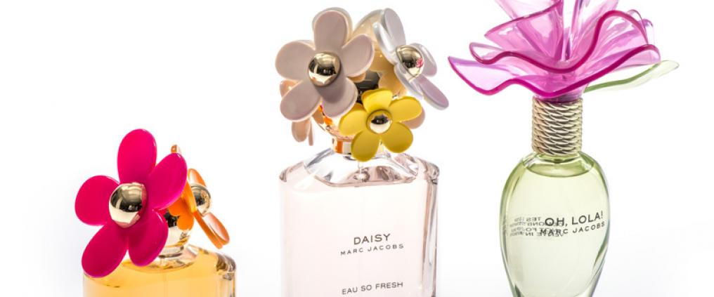 Marc Jacobs hajuvesipulloja.