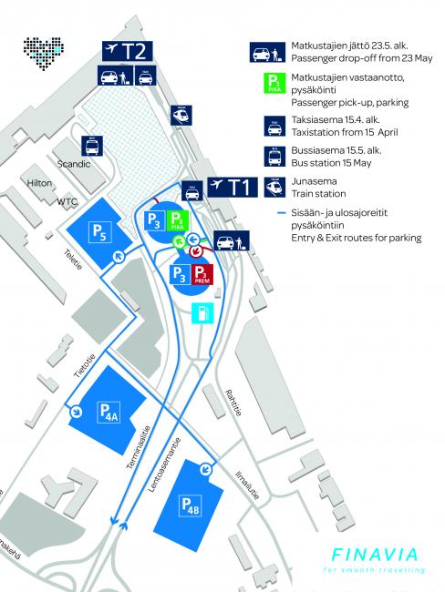 Julkinen liikenne lentoasemalla – katso tästä kartta | Finavia