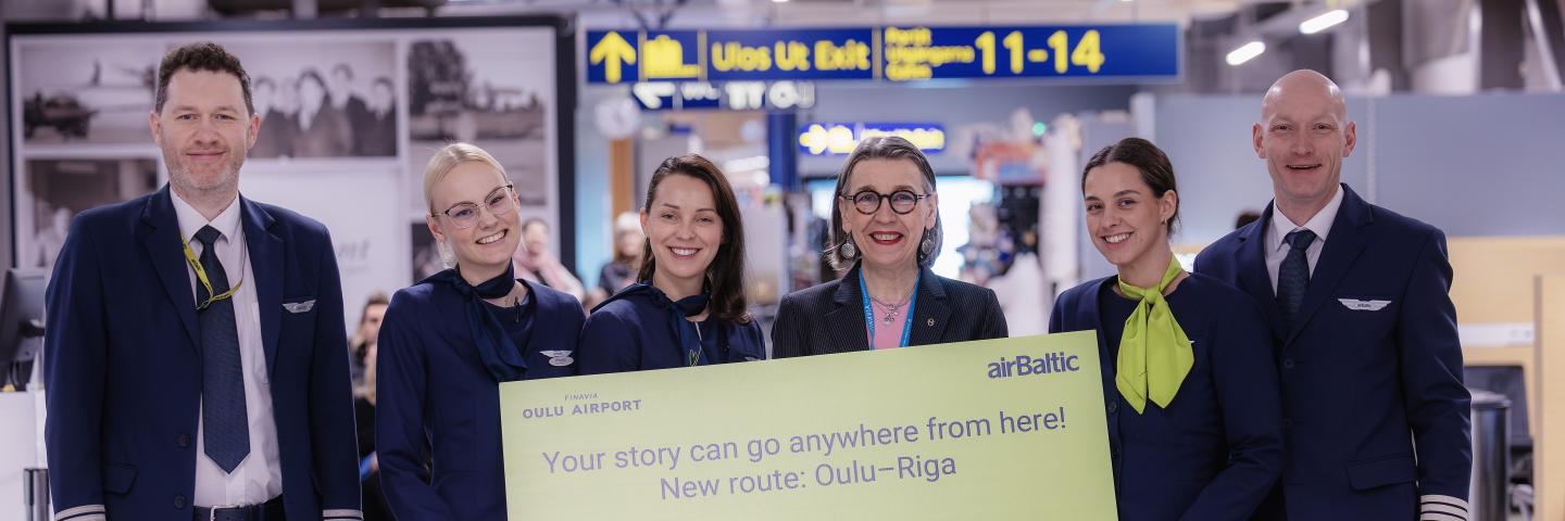 AirBalticin ensilento Oulusta Riiaan