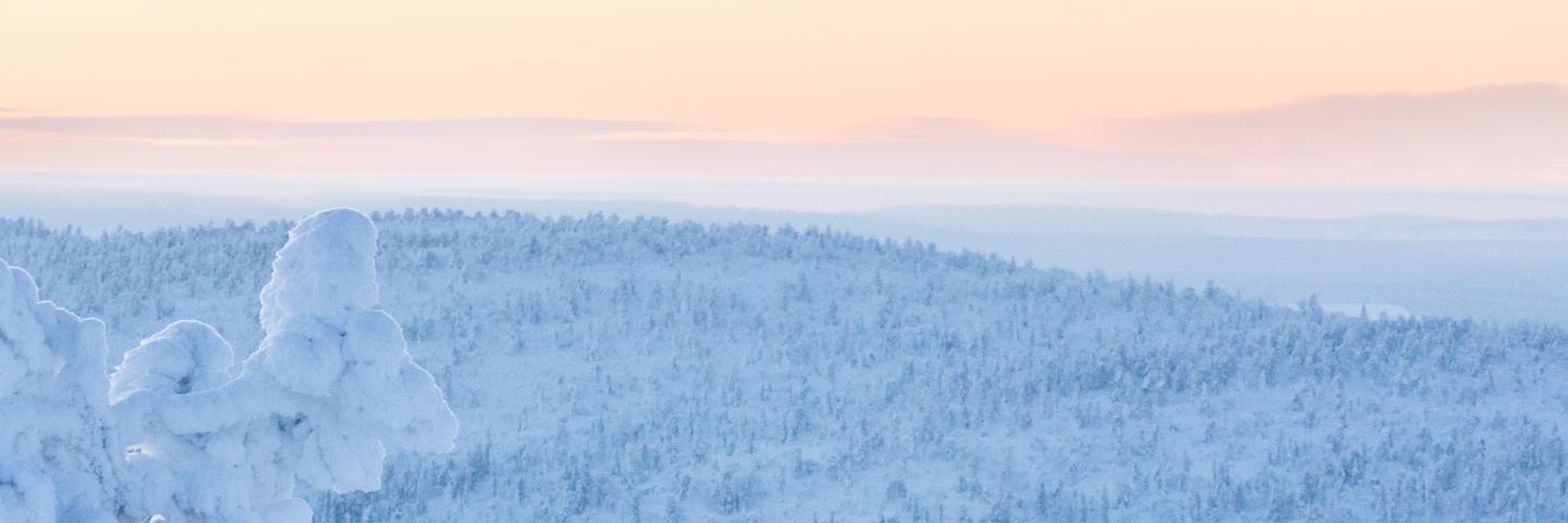 Levin talvinen maisema.
