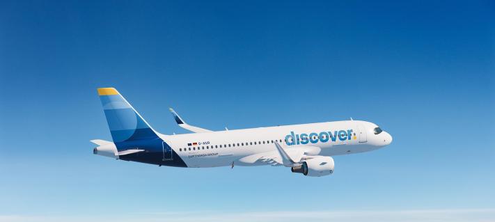 Discover Airlinesin lentokone taivaalla
