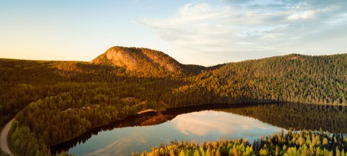 Maisemakuva Posiosta, Kuusamosta syksyllä