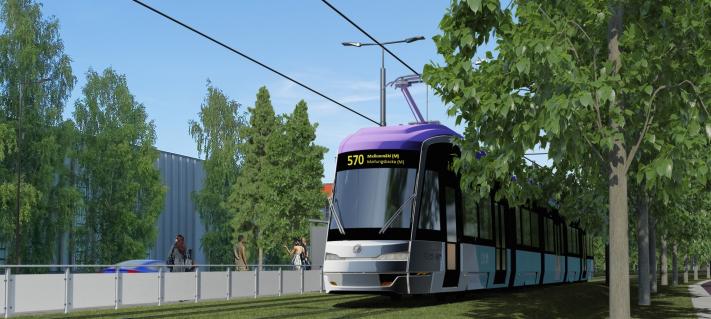 Vantaan ratikka -hankkeen havainnekuva