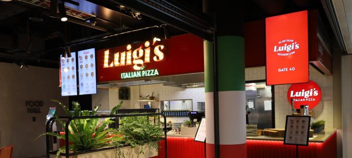 Luigi's Italian Pizza tuloaulassa.