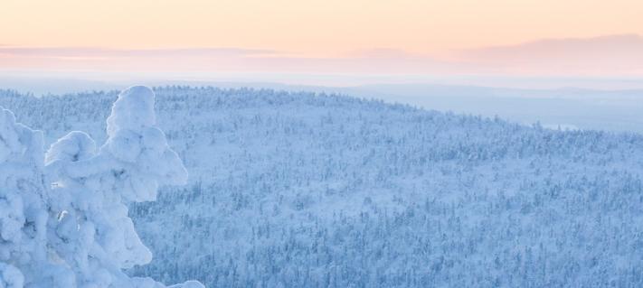 Levin talvinen maisema.